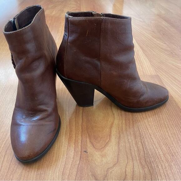 All Saints Western Paget Ankle Booties in Brown Leather Woman’s Size 37 or 6.5/7 - Picture 7 of 11